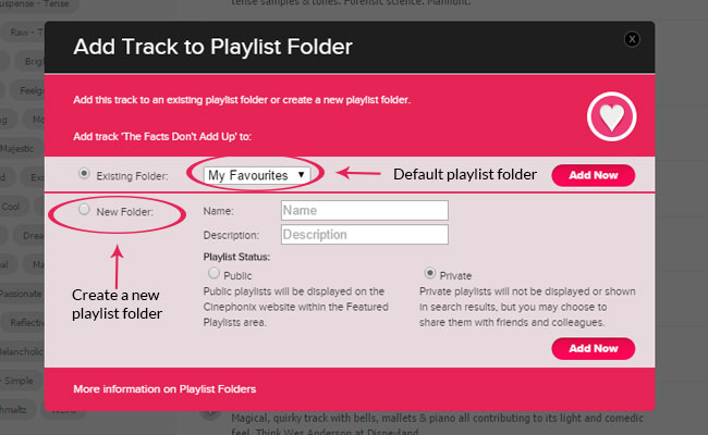 Add Track To Playlist Folder